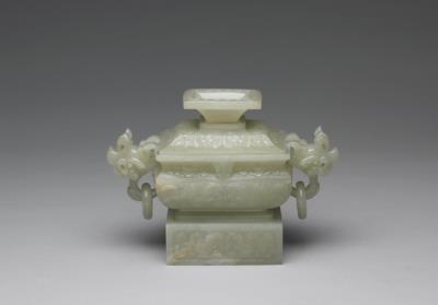 图片[2]-Jade gui-shaped incense burner with bird pattern, Qing dynasty (1644-1911)-China Archive